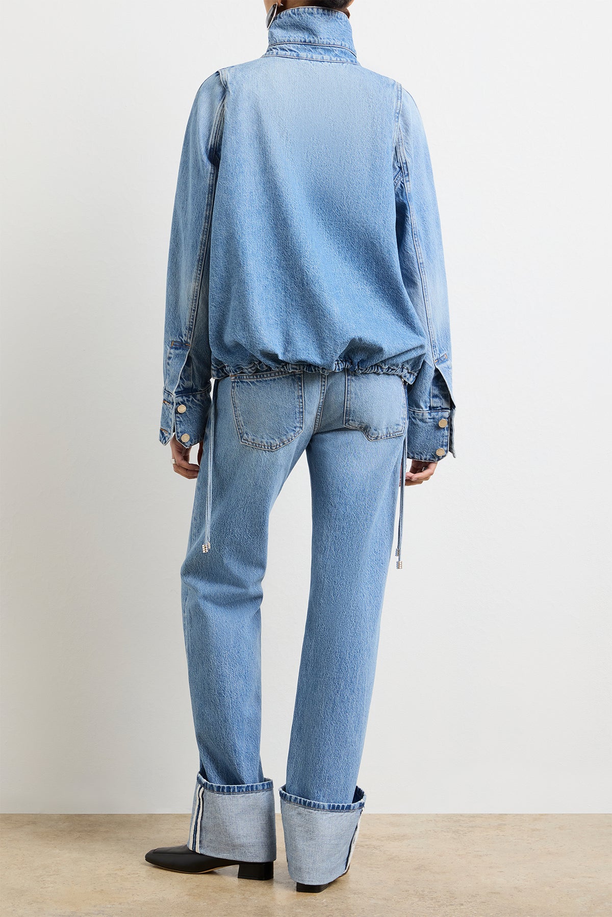 The Harper Balloon Jacket in Vintage Wash Denim