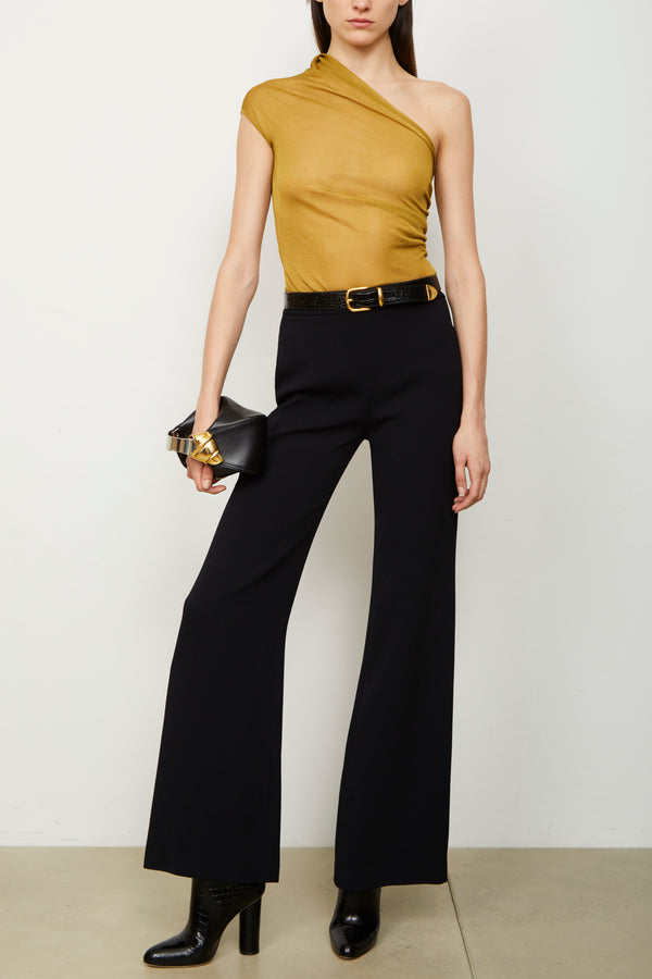 The High Waisted Wide Leg Trouser in Black