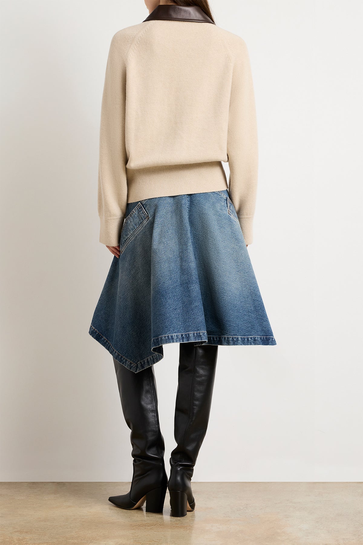 The Conrad Knit Jacket in Oatmeal and Brown