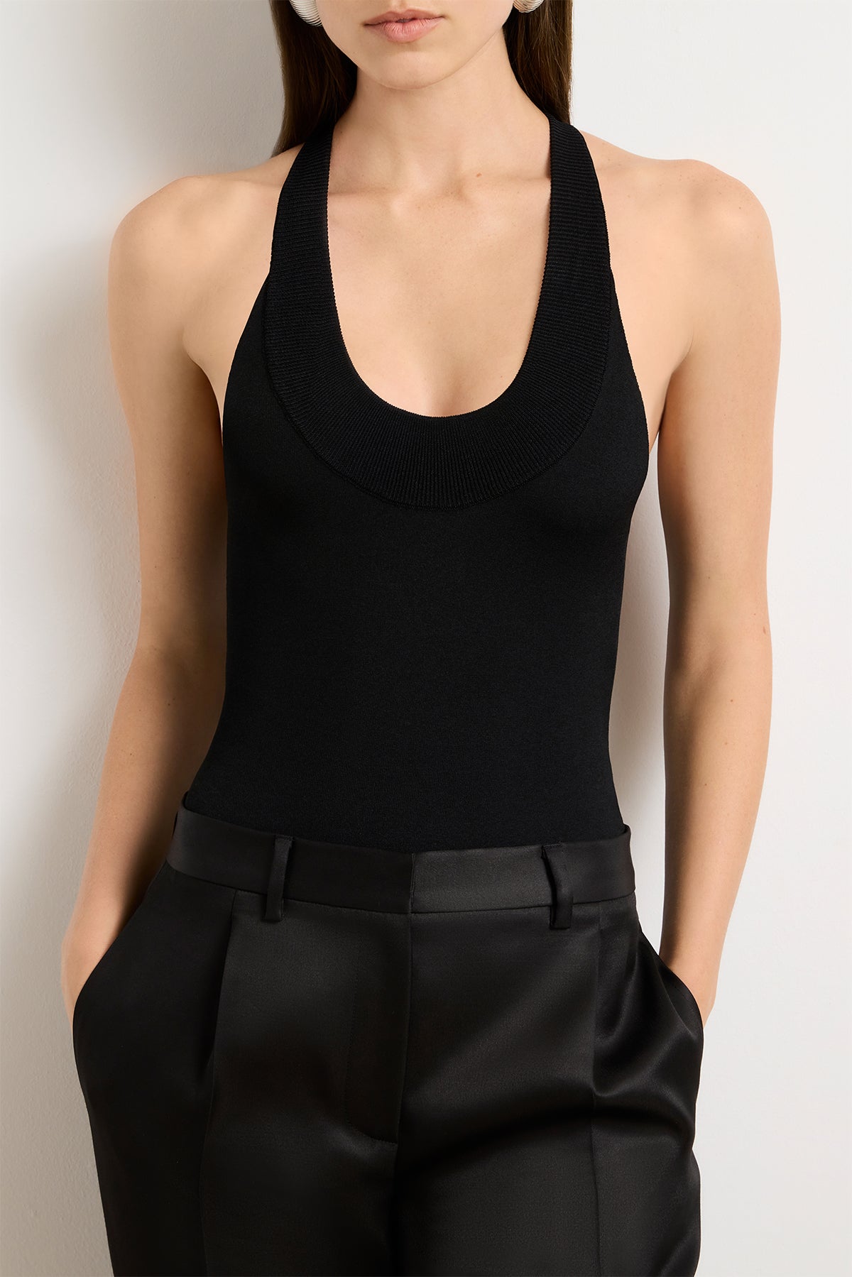 The Dahlia Knit Bodysuit in Black