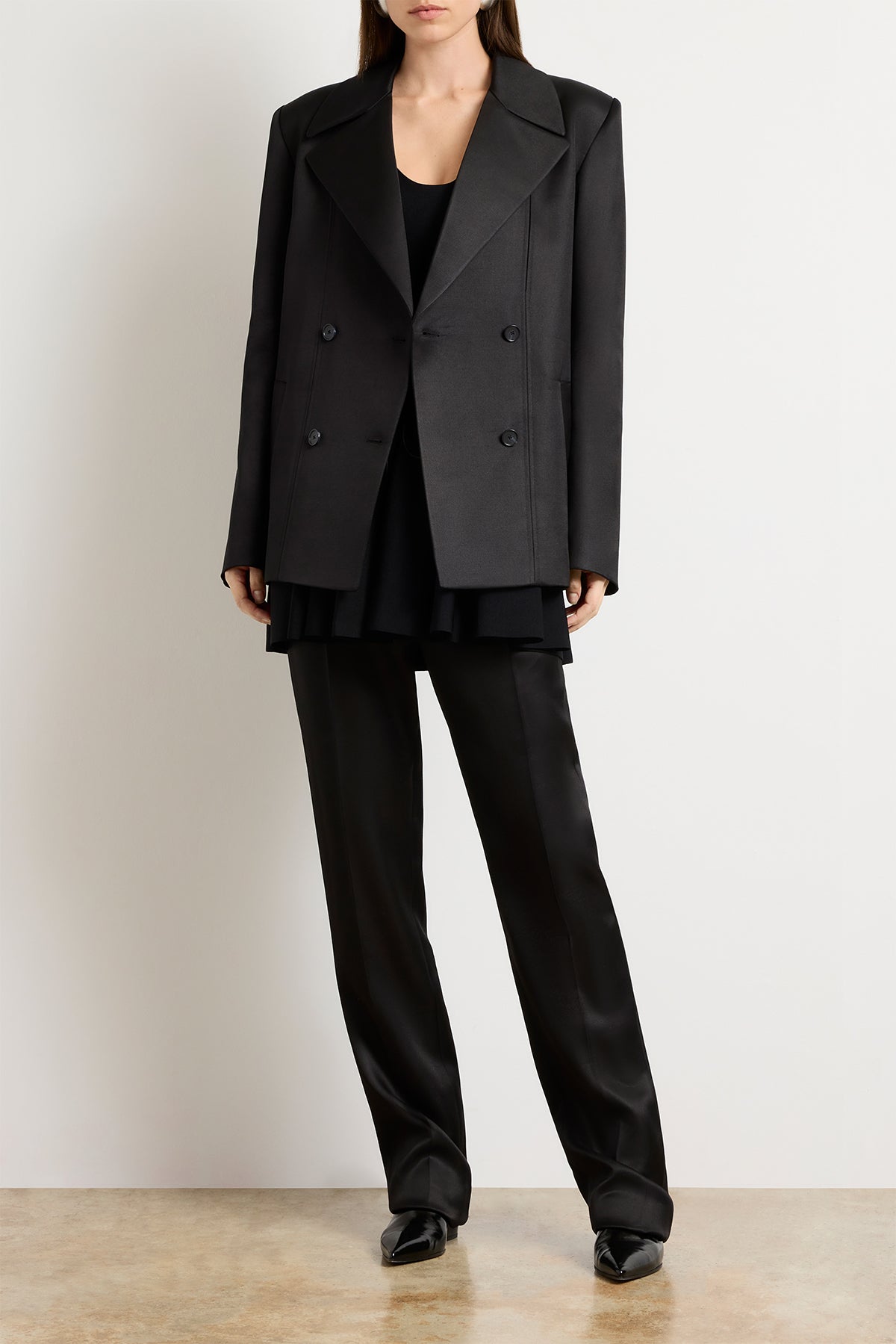 The Elliot Double Breasted Evening Jacket in Black