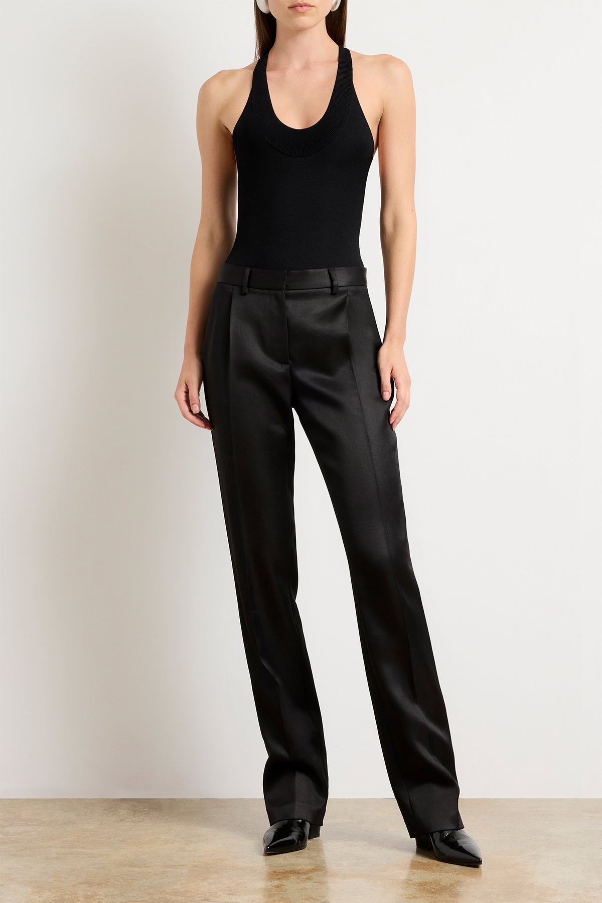 The Dahlia Knit Bodysuit in Black