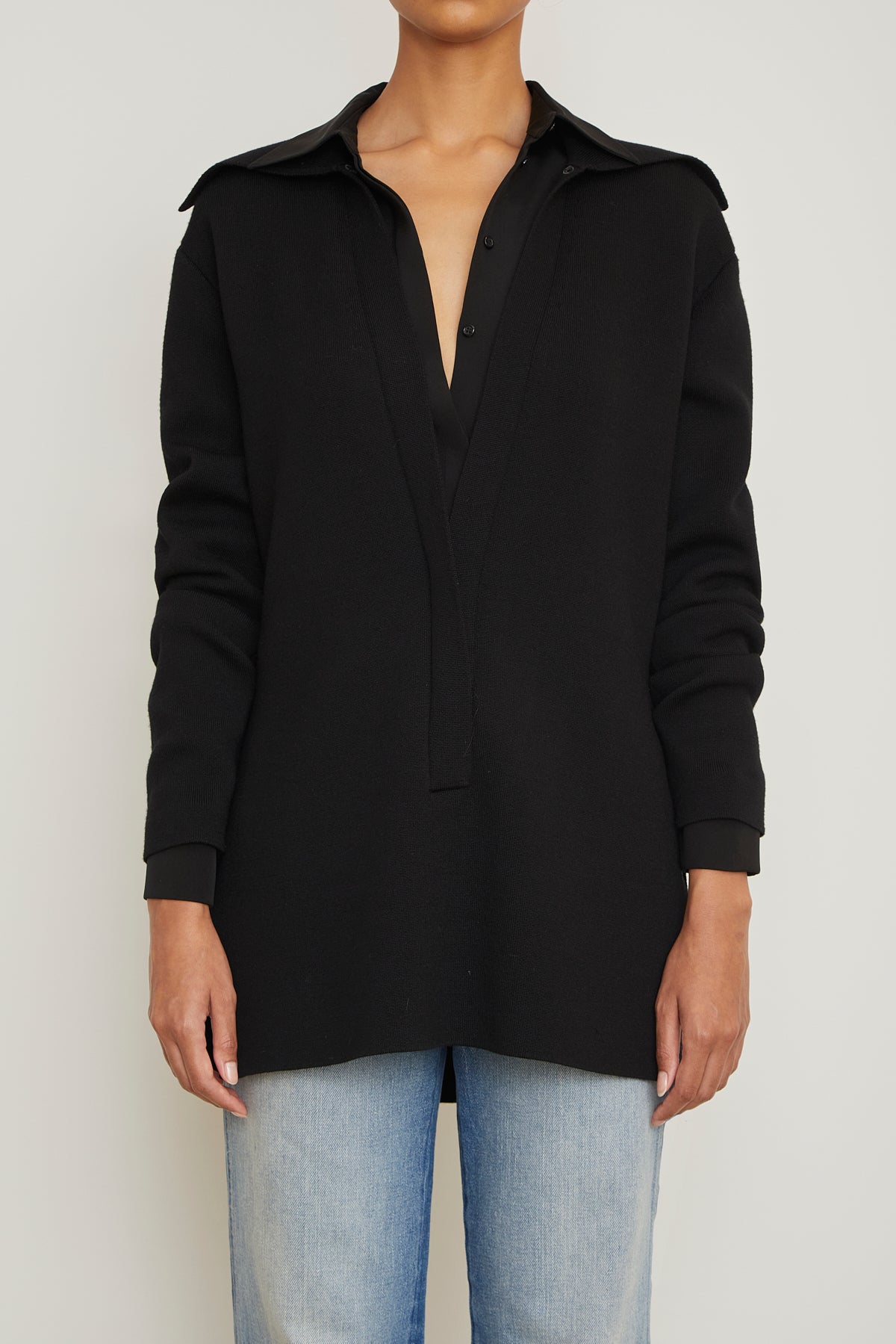 The Luma Polo Top in Black