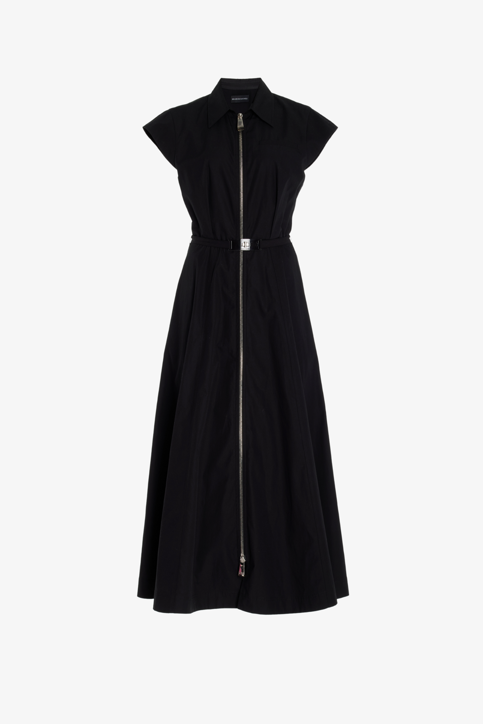 The Jace Short Sleeve Collared Dress in Black