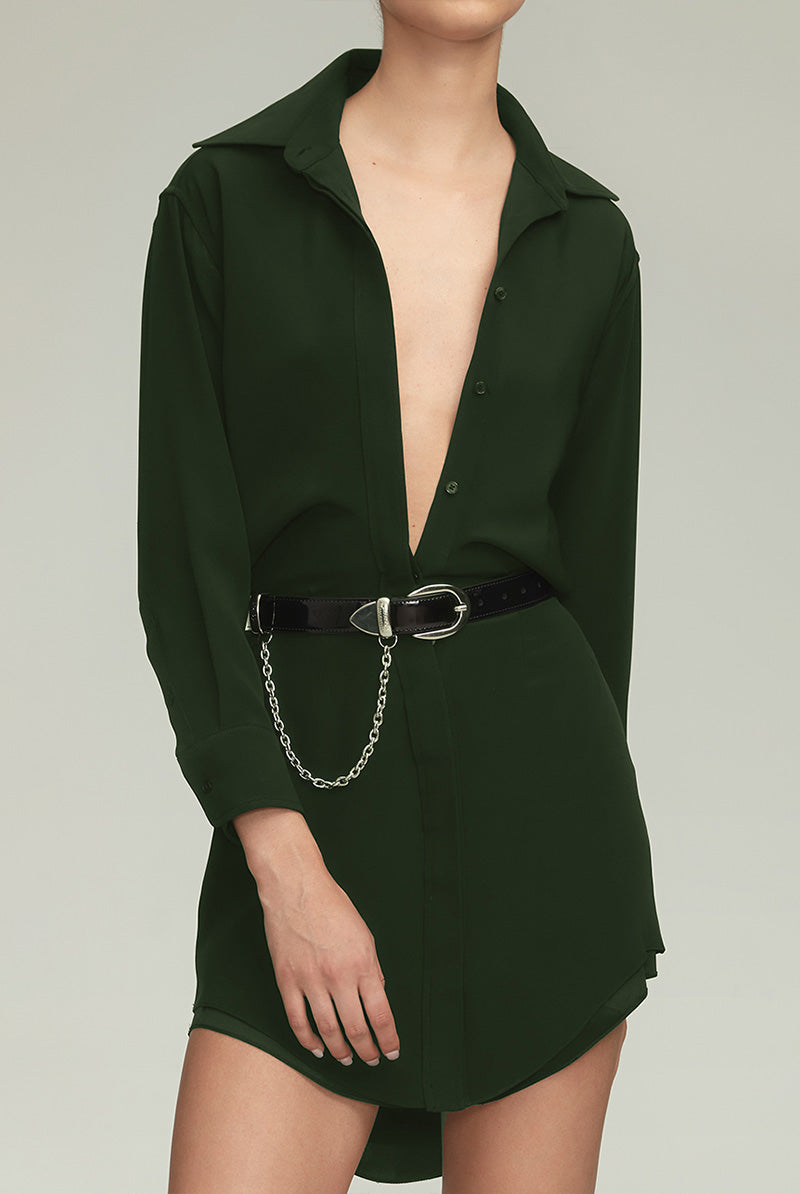 The Vera Shirtdress in Green – BRANDON MAXWELL
