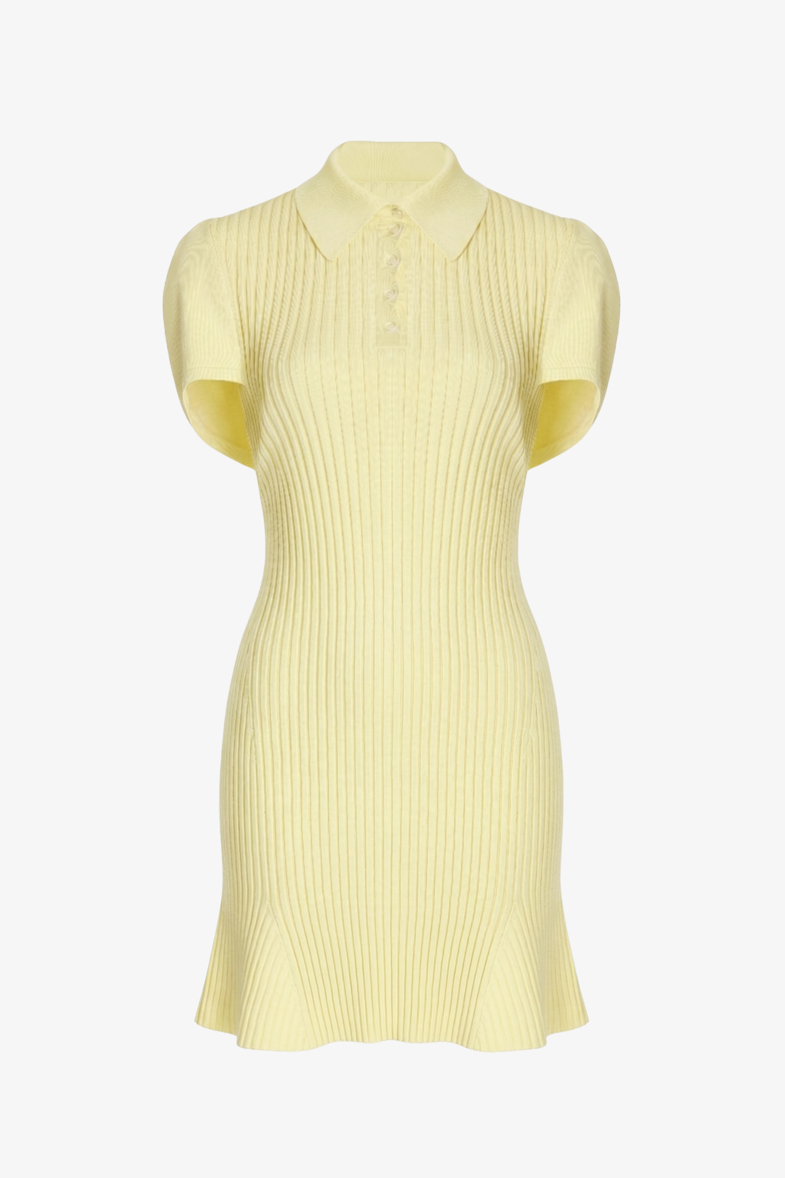polo mini dress Avec Les Filles Women's Contrast Stitch Knit - Light Yellow Courrges. The Exclusive Alice Mini Polo