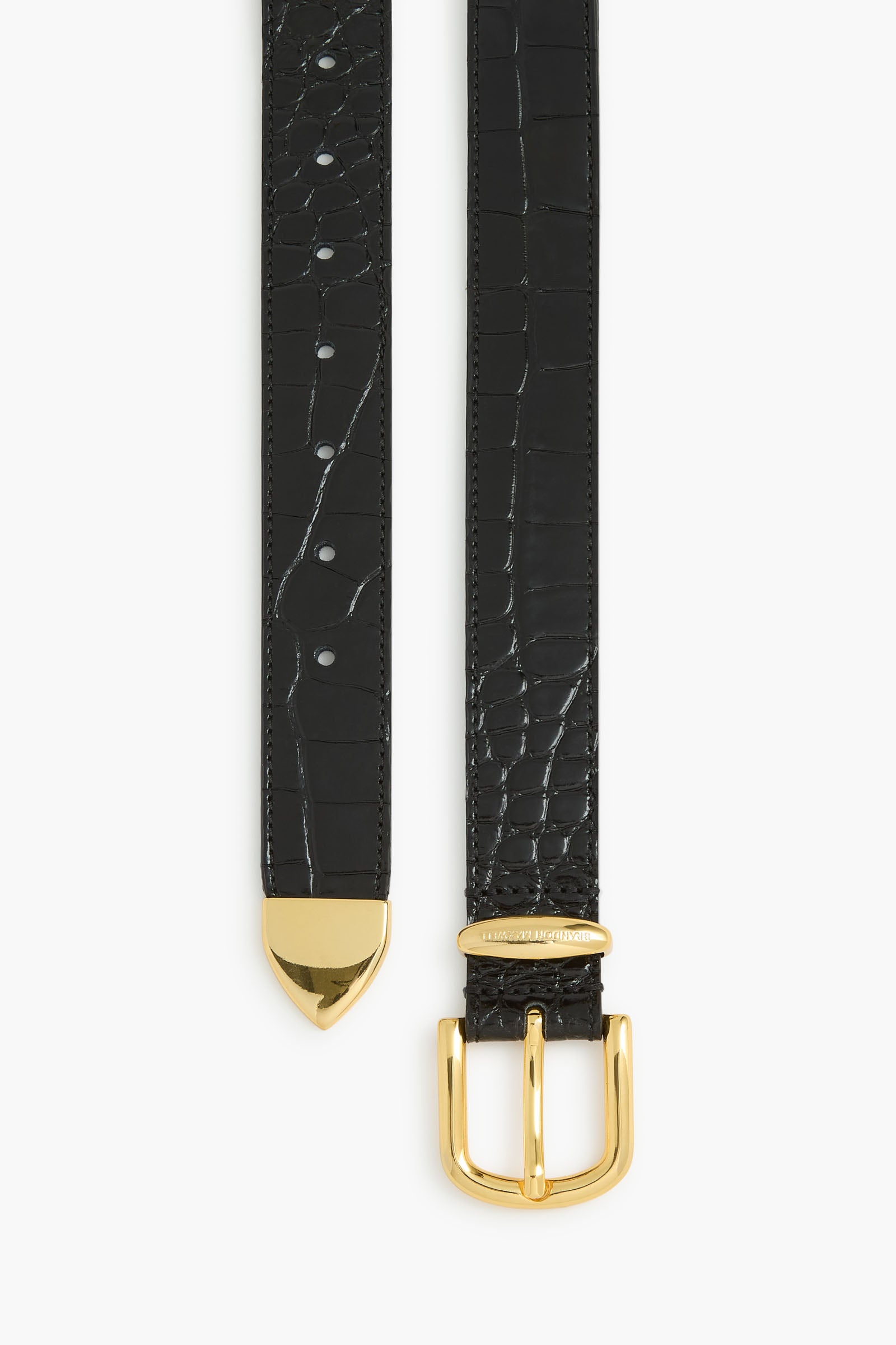 The Classic Croc Belt in Black and Gold