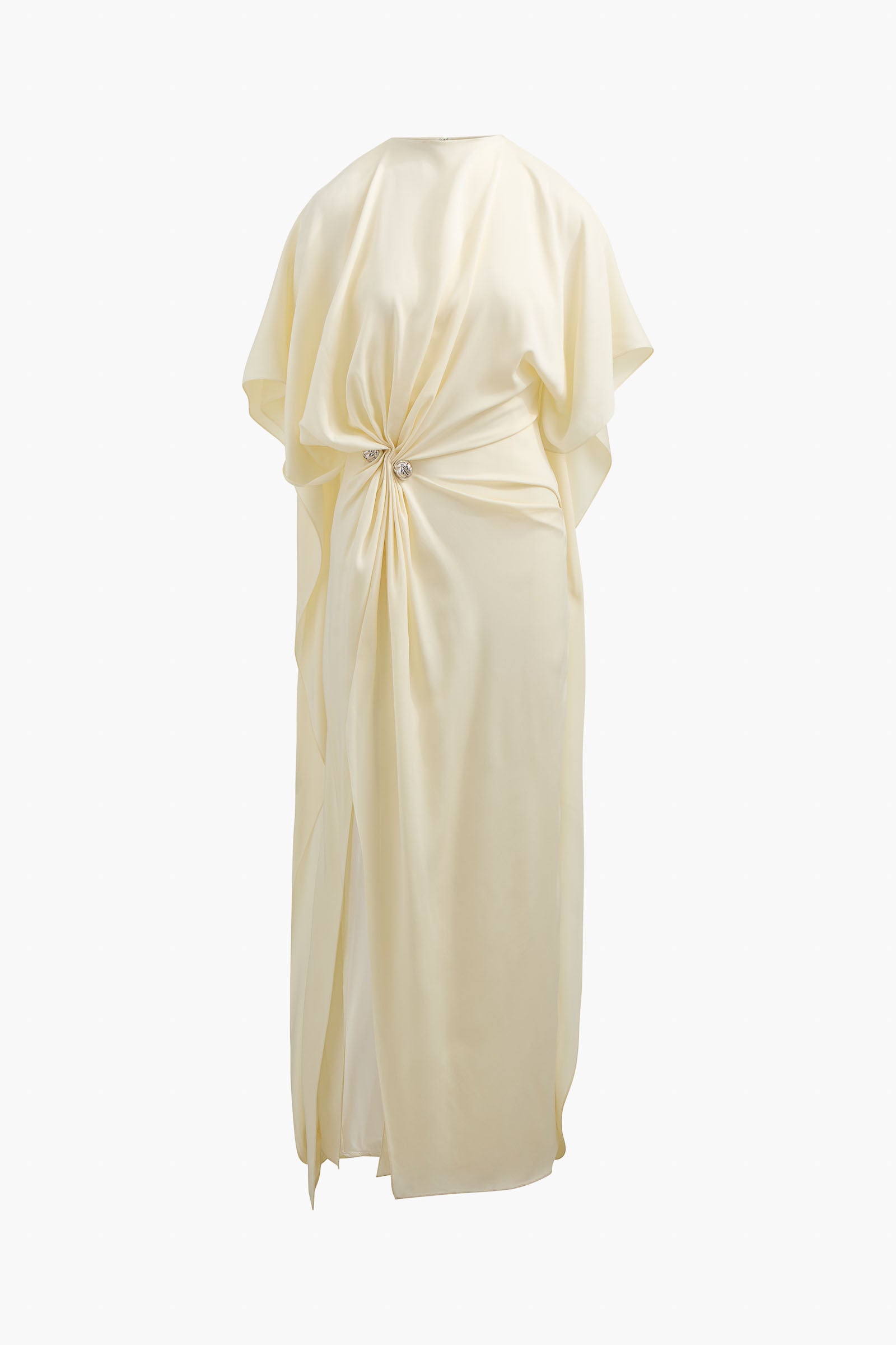 brandon maxwell silk dress Lucia Dress in Ivory