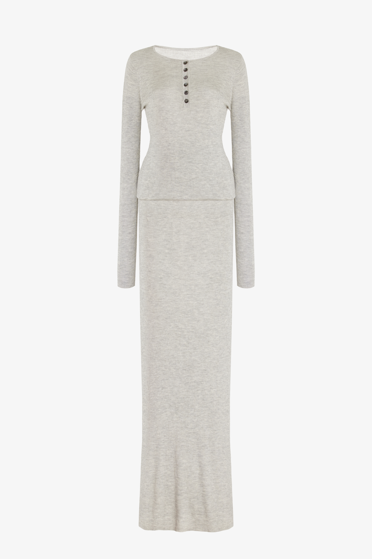heather gray jersey dress The Tilda Henley in Grey corona gray