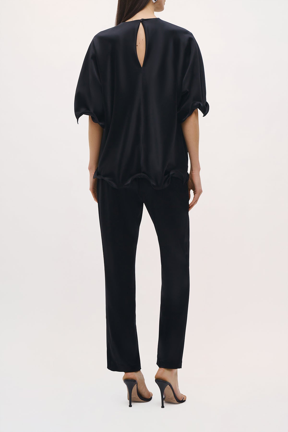 Back view of the Pippa Top in Black.