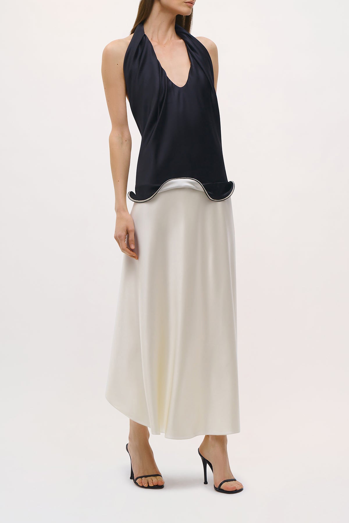 Side view of the Romy Dress in Chantilly.