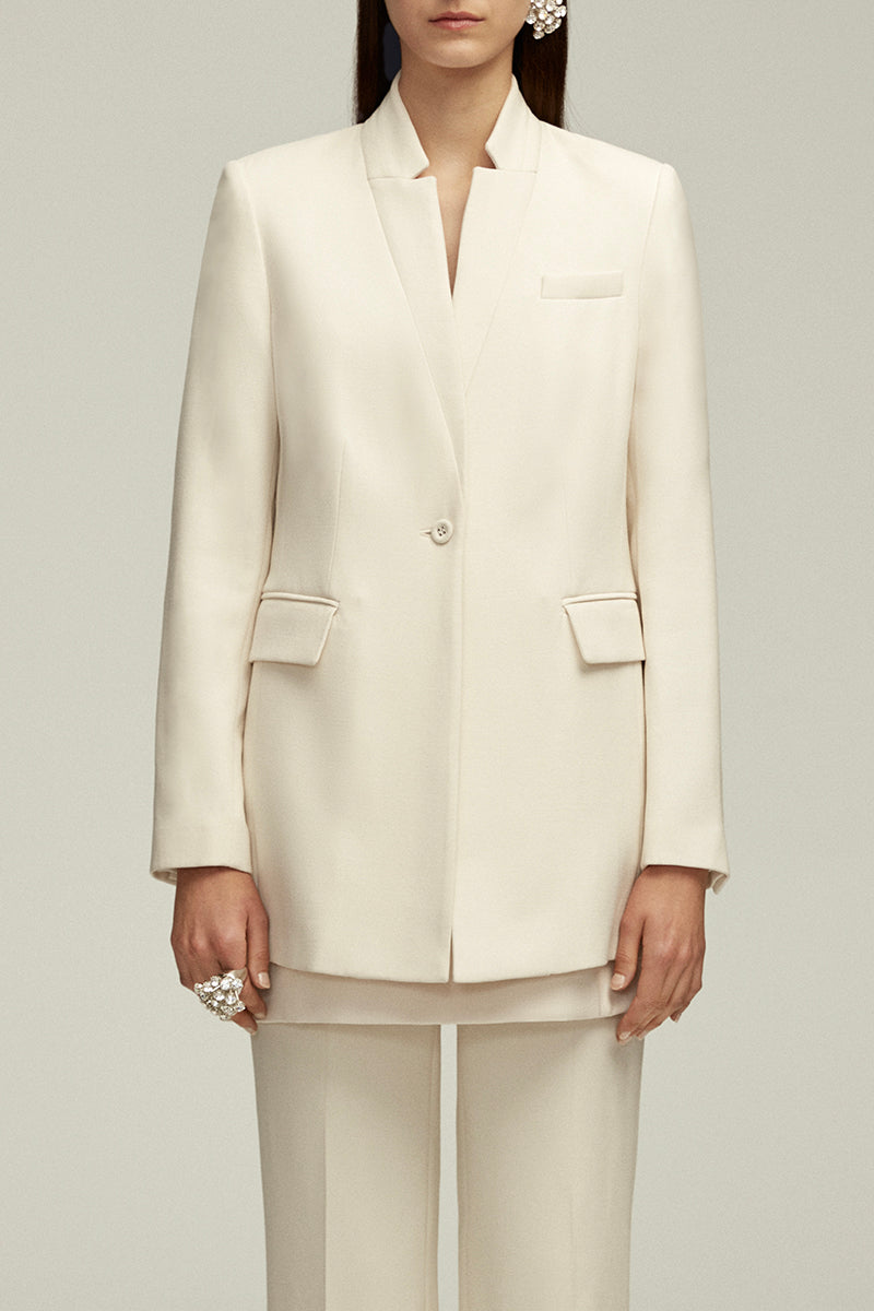 The Raquel Jacket in Egret