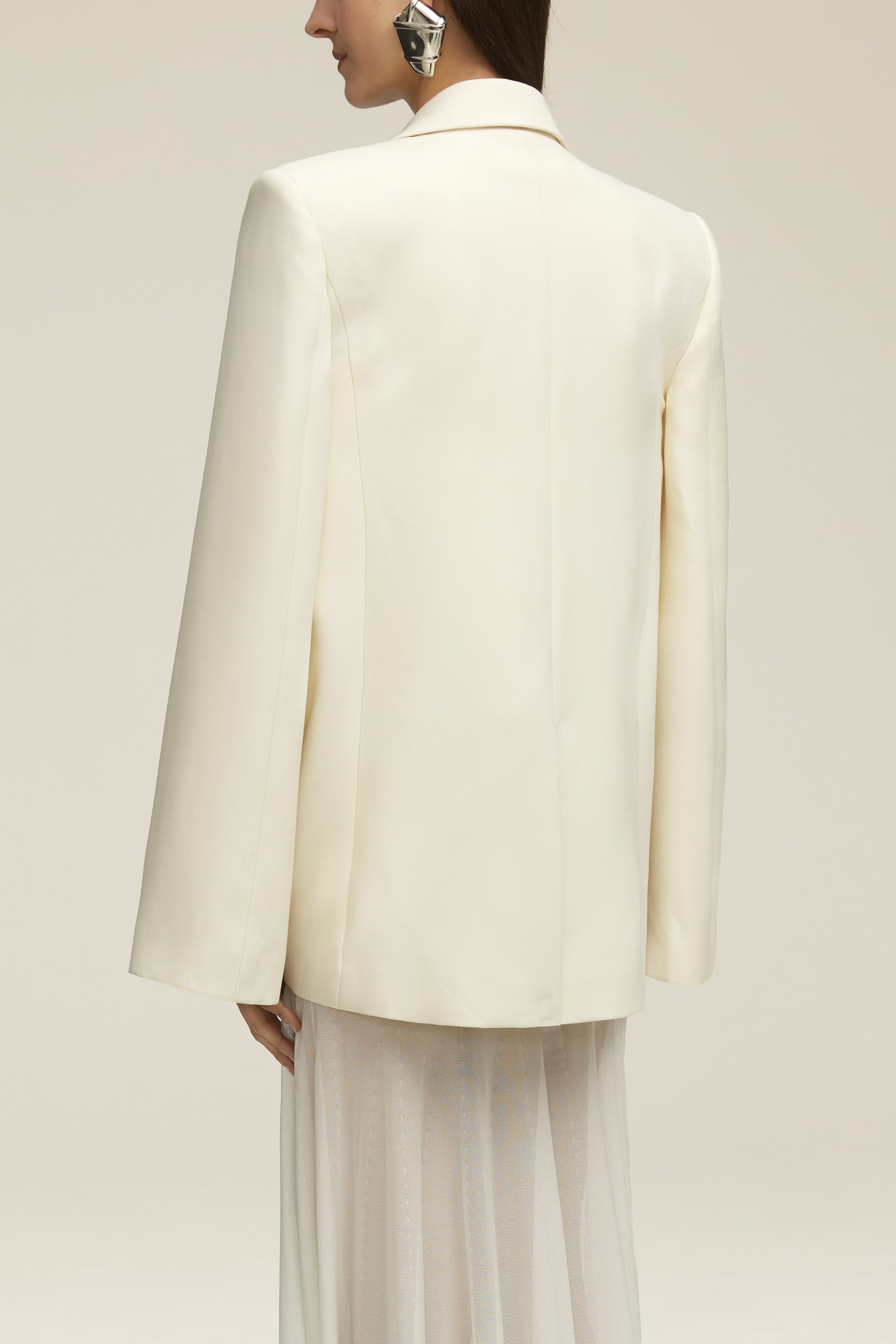 The Laila Cape Evening Jacket in Ivory