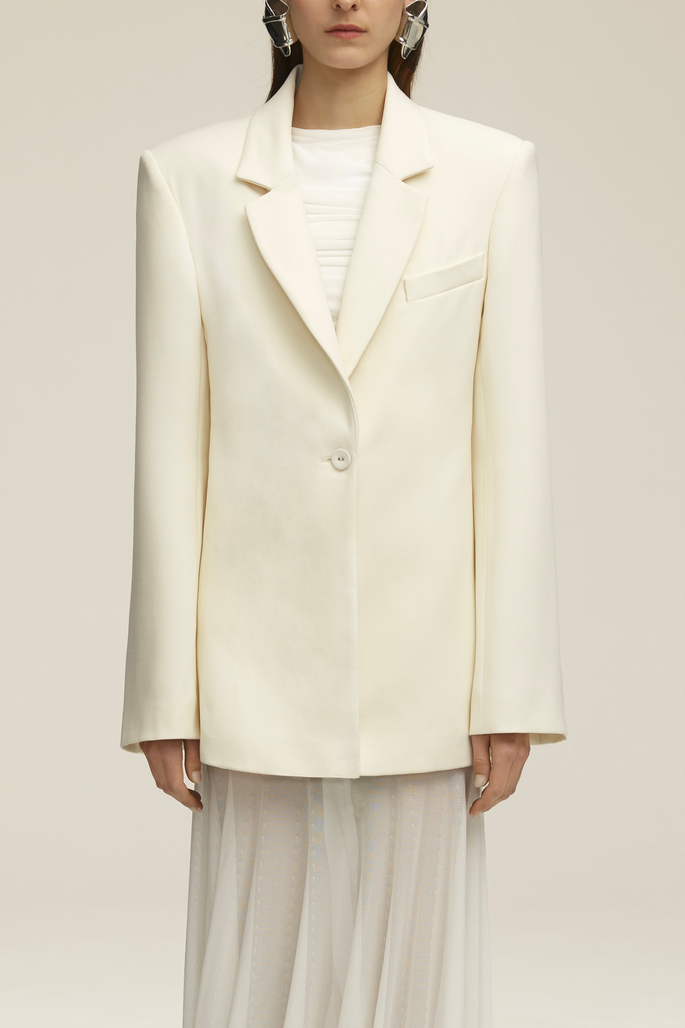 The Laila Cape Evening Jacket in Ivory
