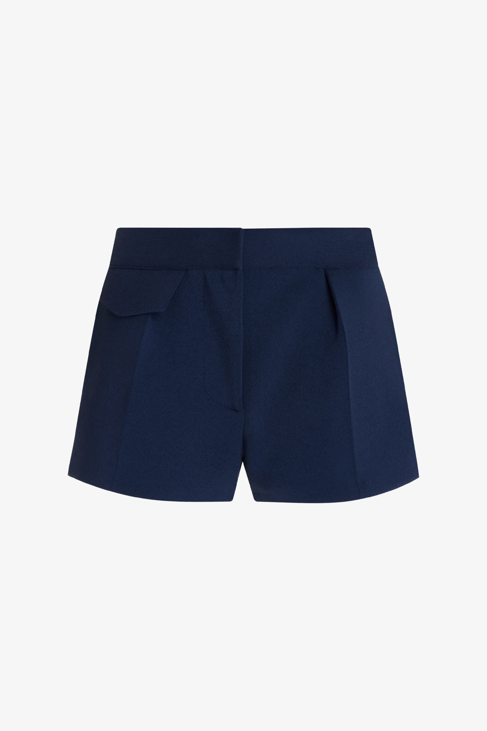 The Nedra Tailored Knit Shorts in Navy