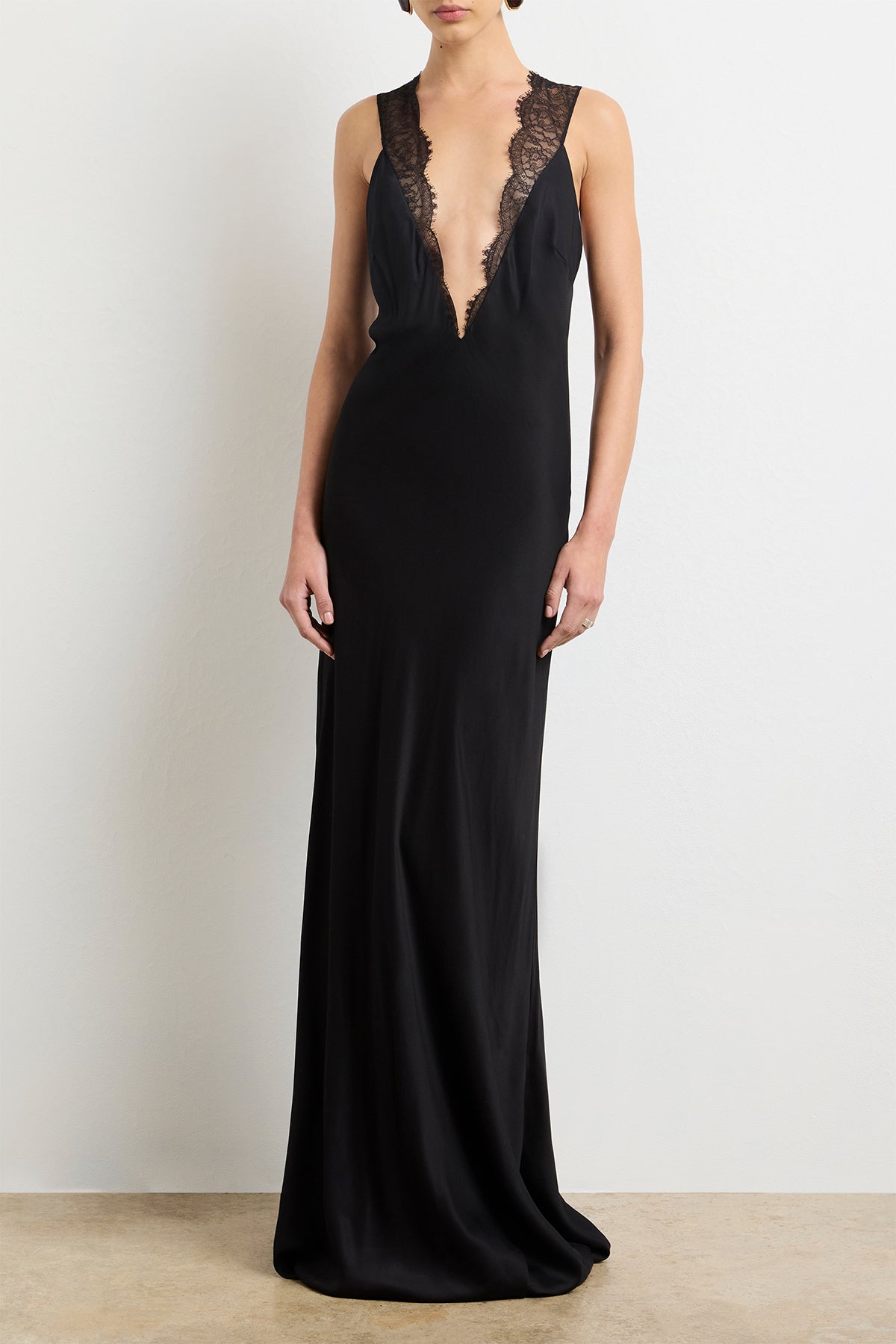 The Malone Slip Gown in Black