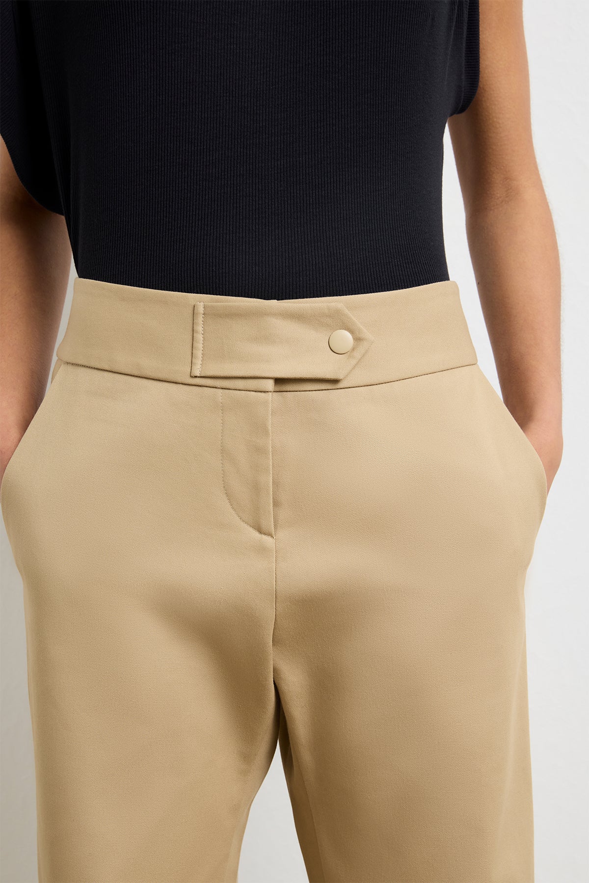 The Phoenix Trouser in Khaki Cotton Gabardine