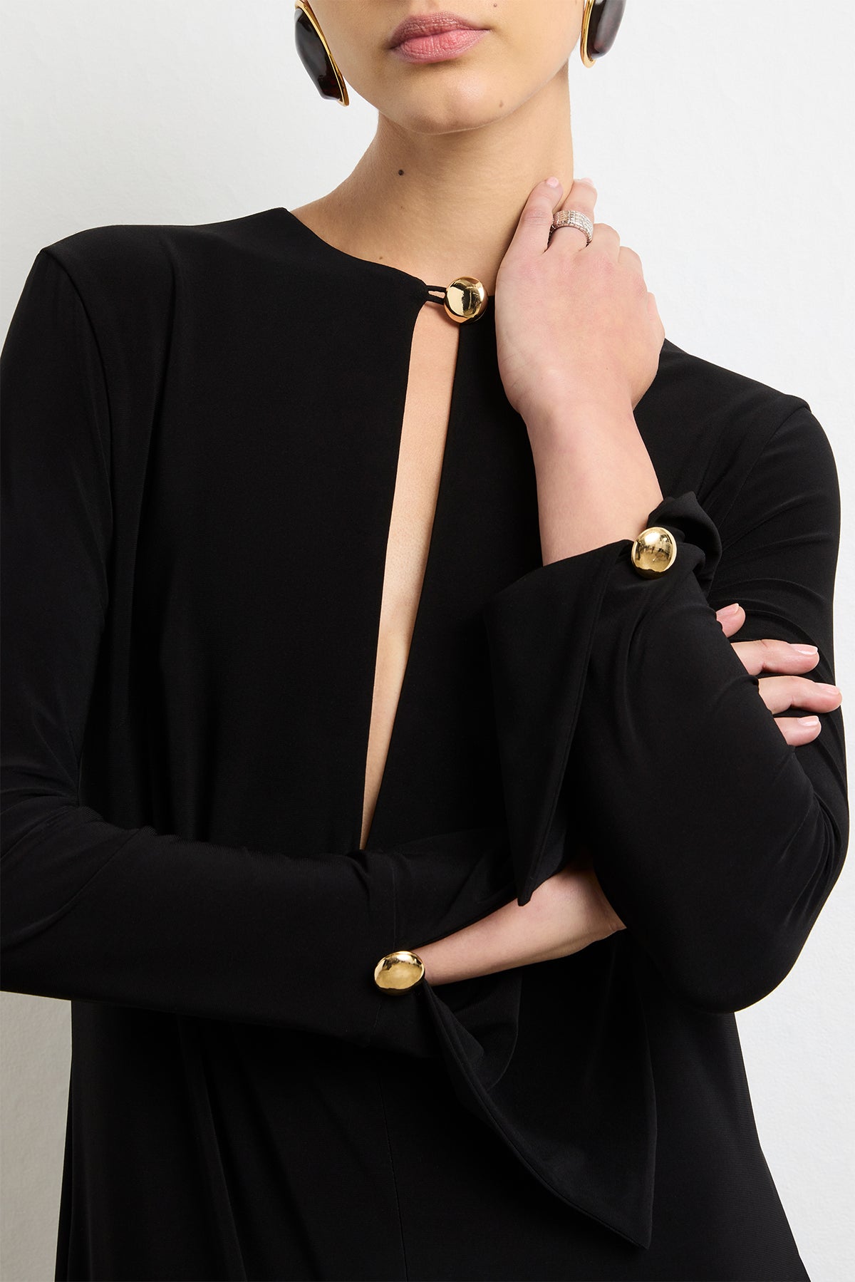 The Sylvie Gown in Black Jersey