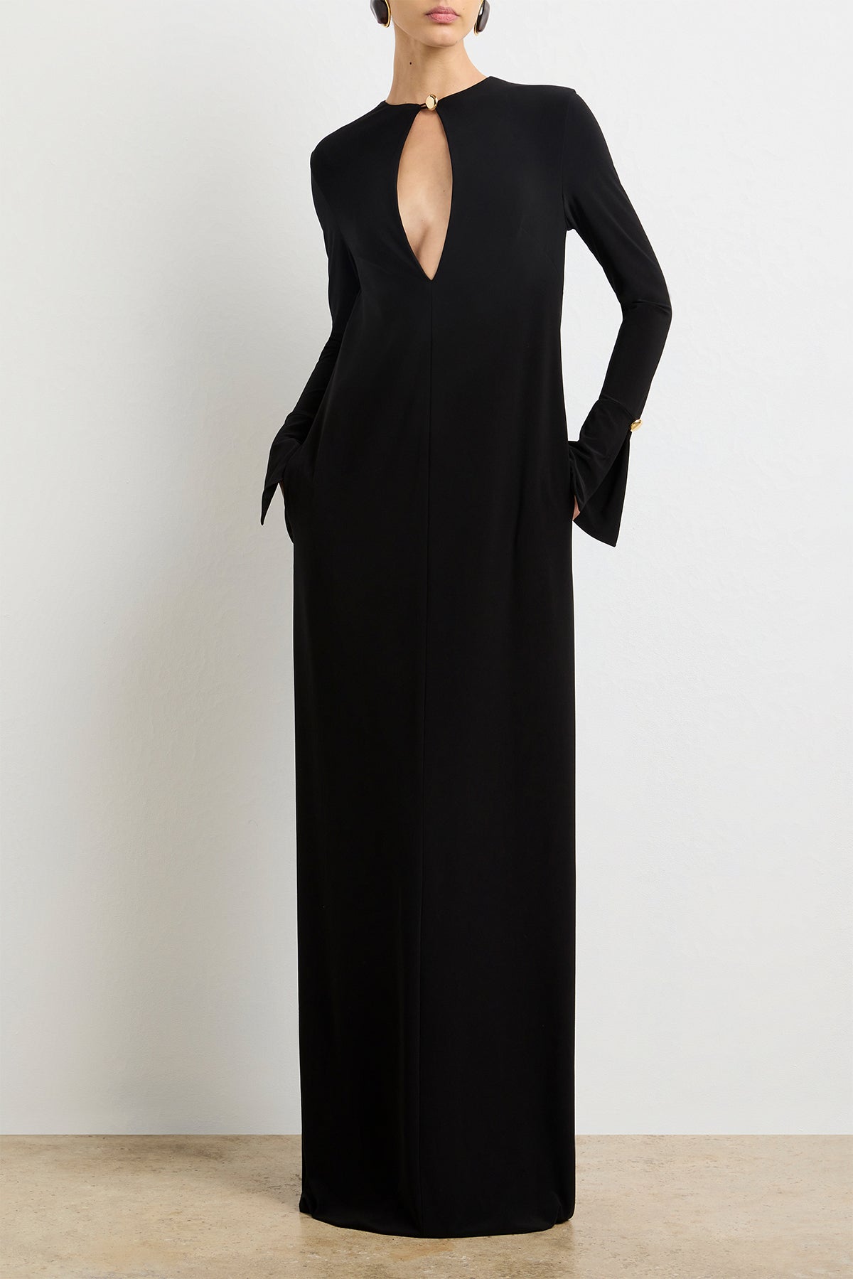 The Sylvie Gown in Black Jersey