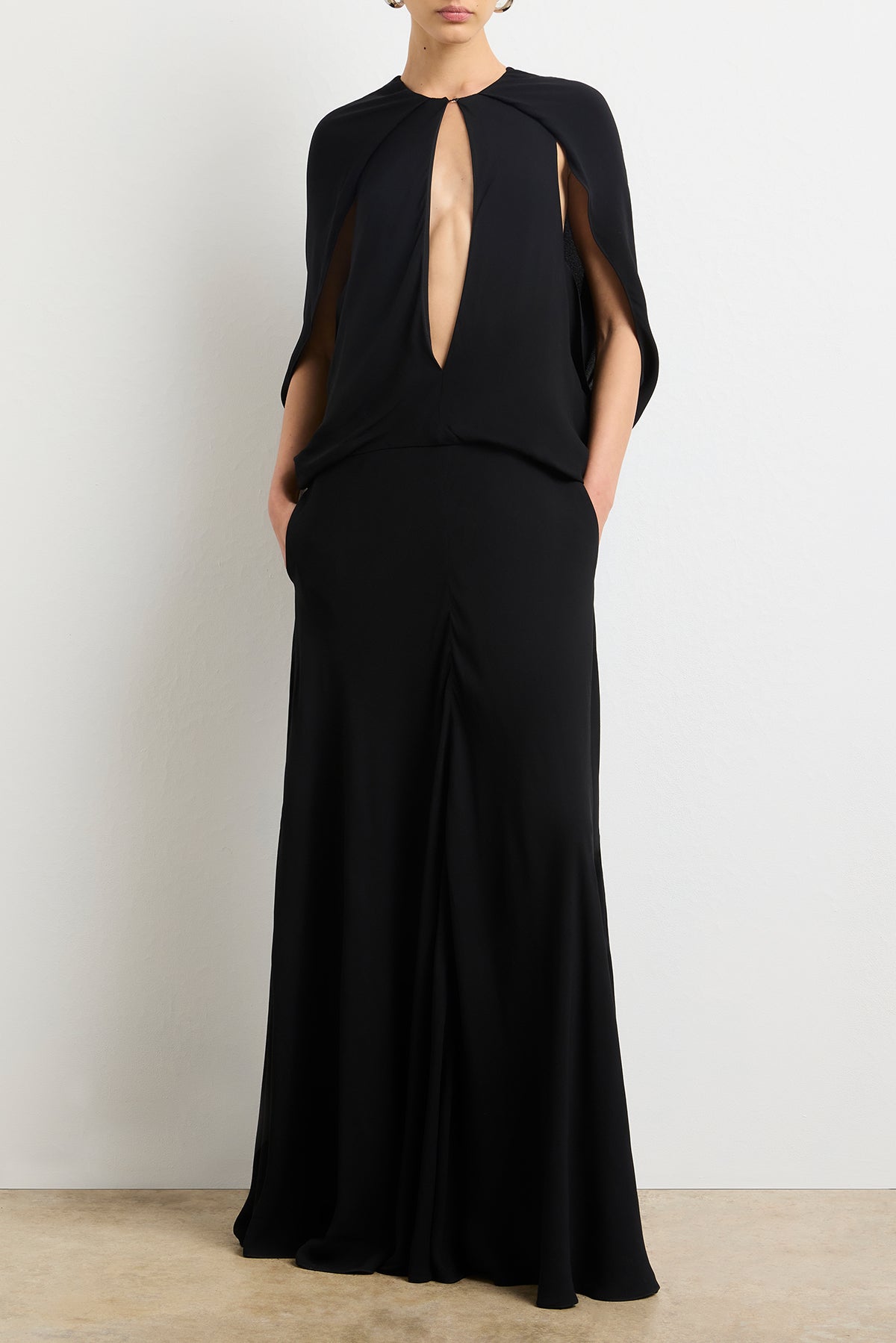 The Jillian Cape Dress in Black