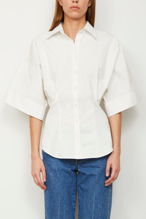 The Elsa Button Up Top in White