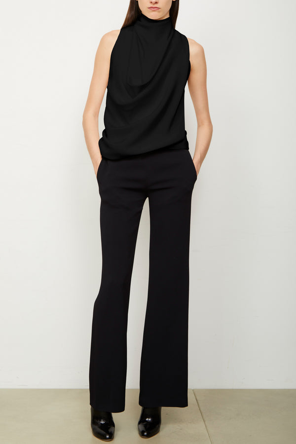 The Lina Cowl Neck Top in Black