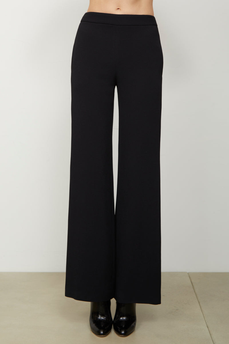 The High Waisted Wide Leg Trouser in Black