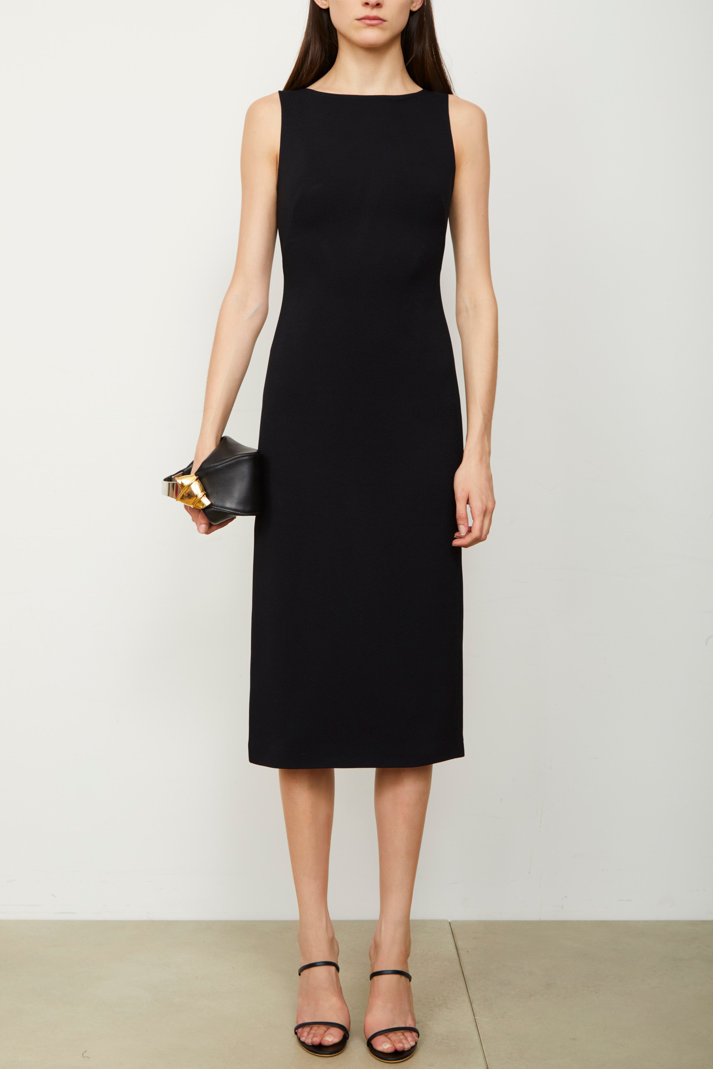 The Crew Neck Sheath Dress in Black