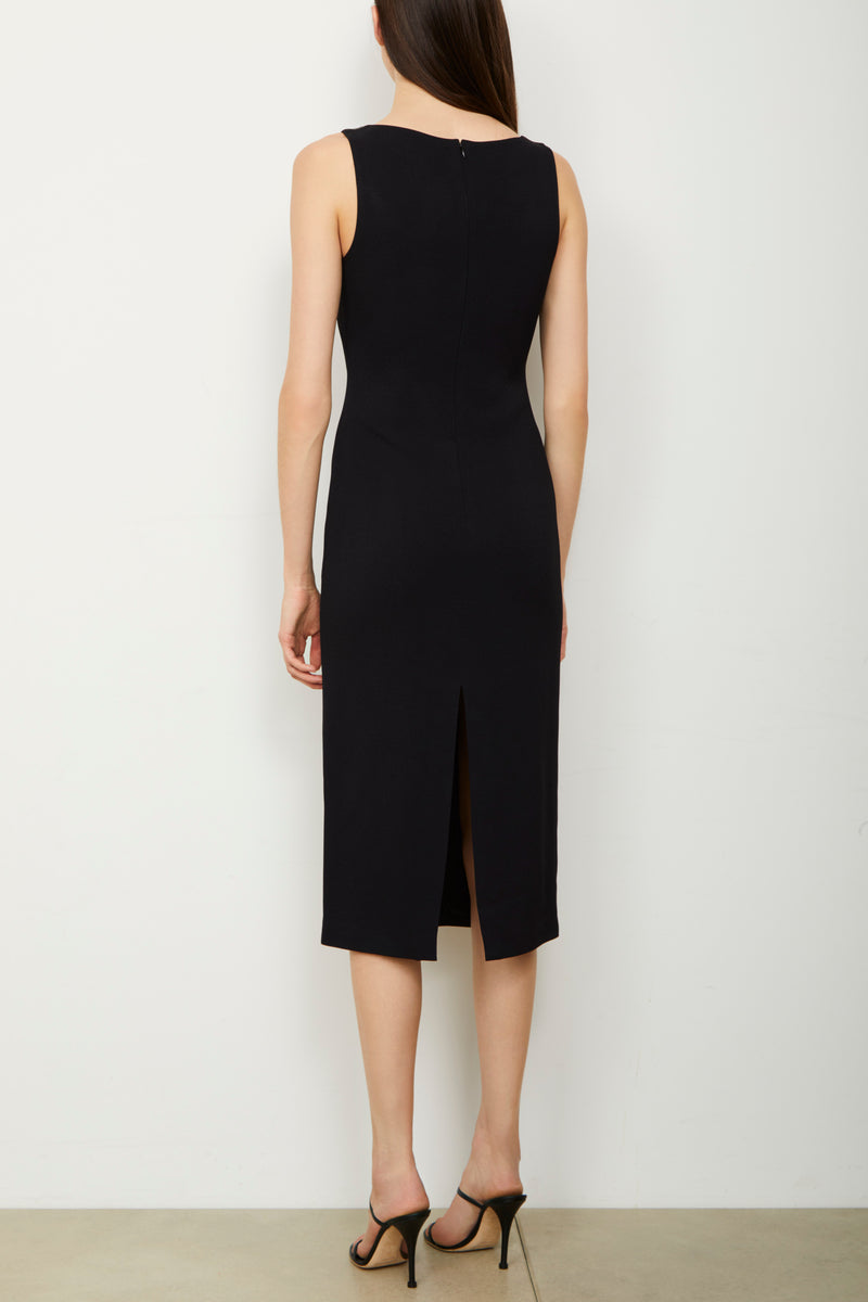 The Crew Neck Sheath Dress in Black