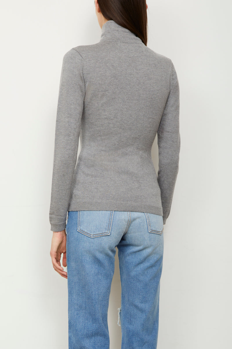 The Ashlie Turtleneck in Heather Grey