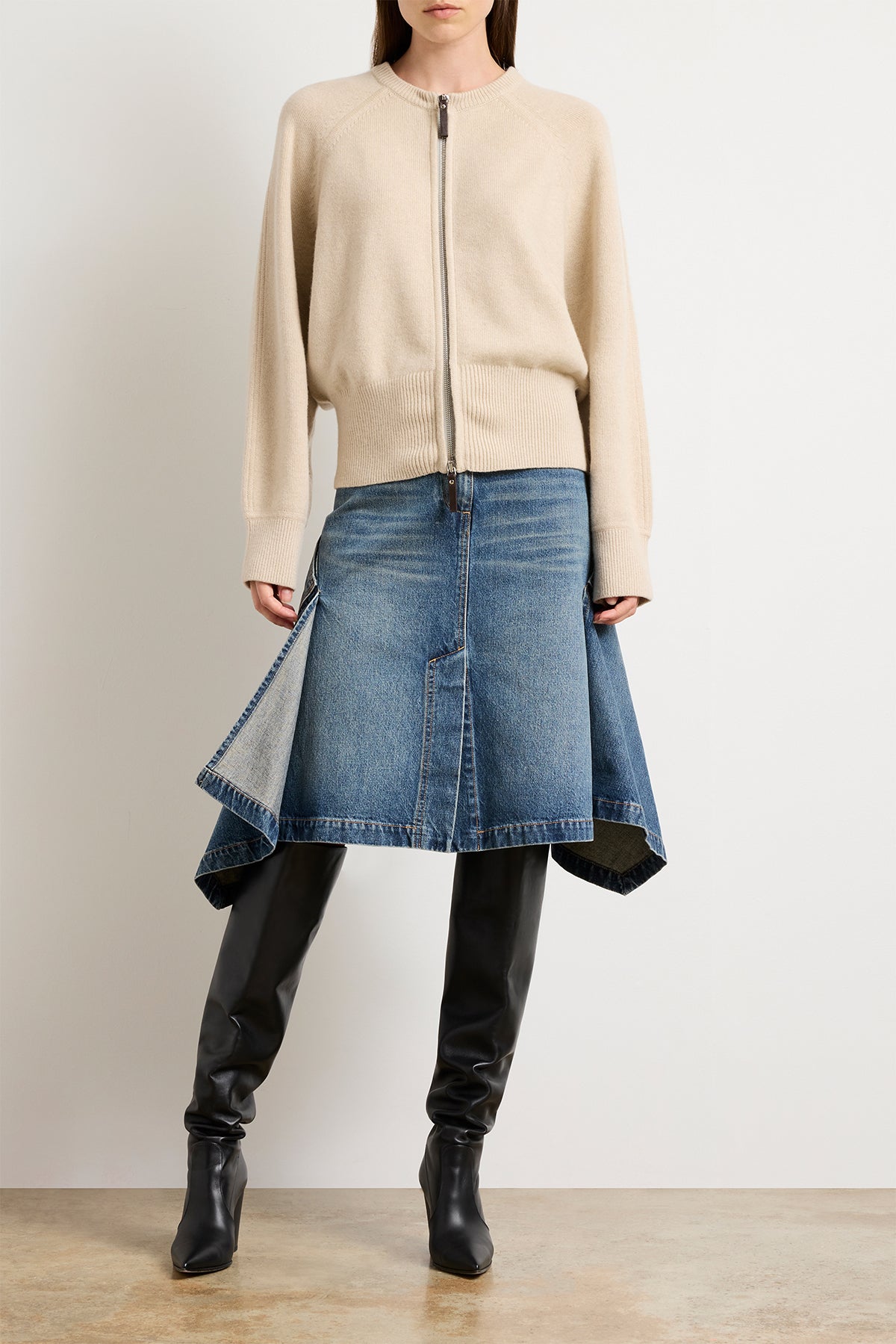 The Conrad Knit Jacket in Oatmeal and Brown