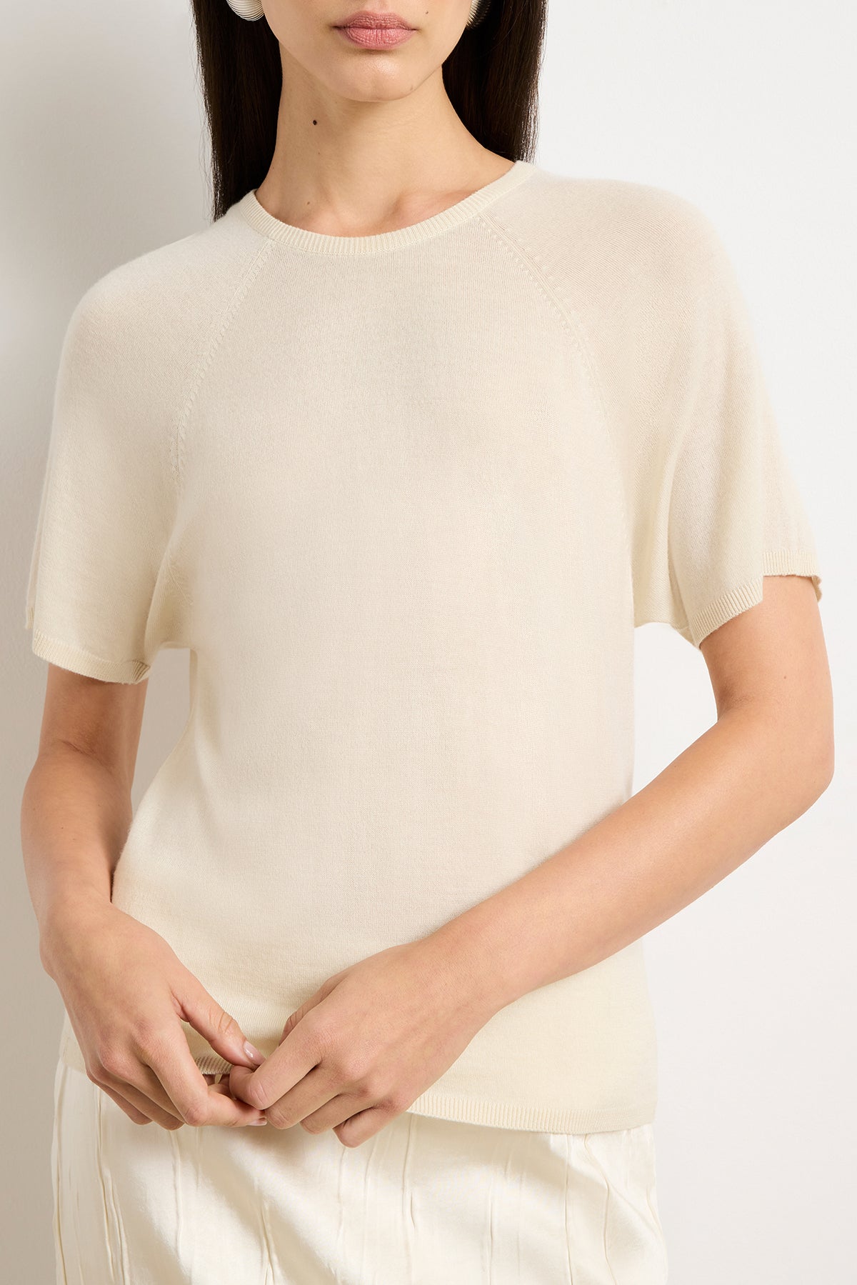 The Lee Classic Cashmere Tee in Cream