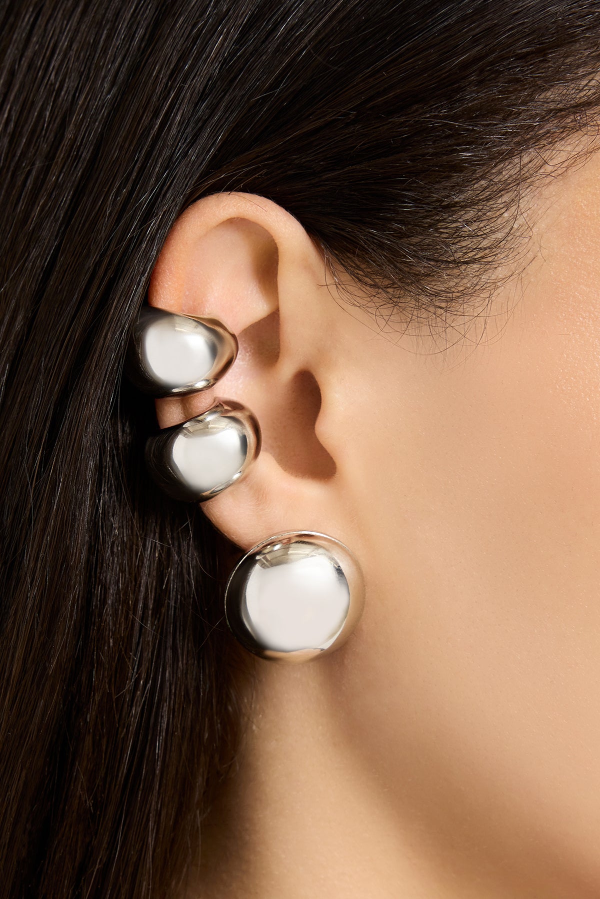 The Nova Dot Cluster Earring Set in Silver