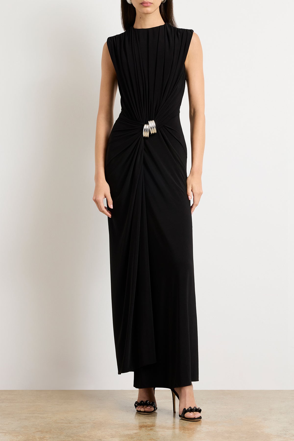 The Serena Dress in Black and Silver