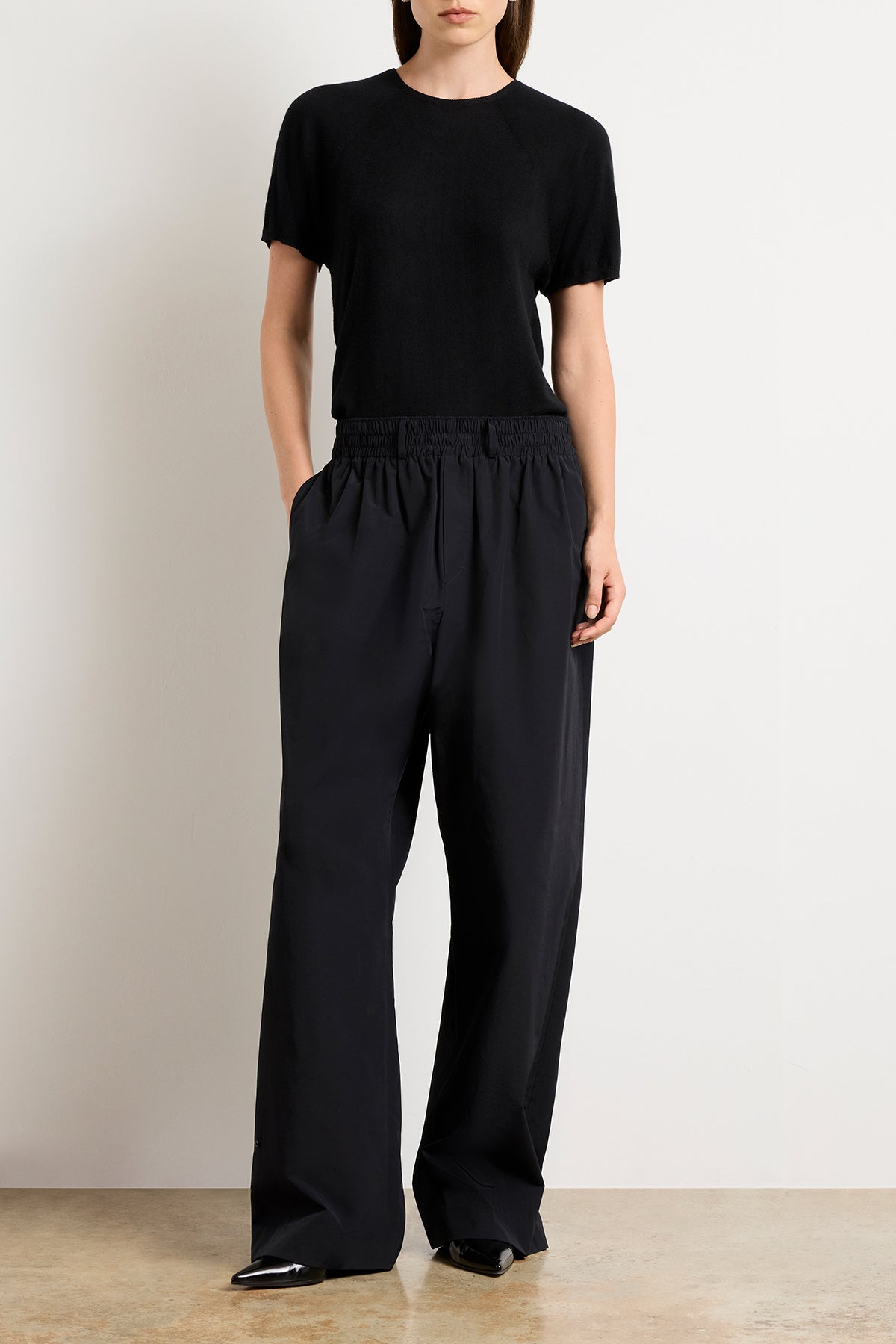 The Teagan Relaxed Track Pant in Black