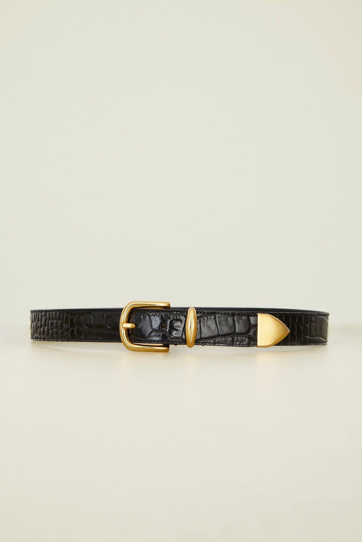 The Classic Croc Belt in Black and Gold