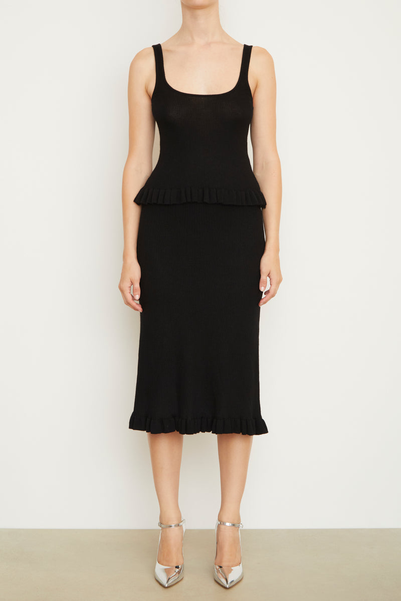 The Phoebe Knit Tank in Black