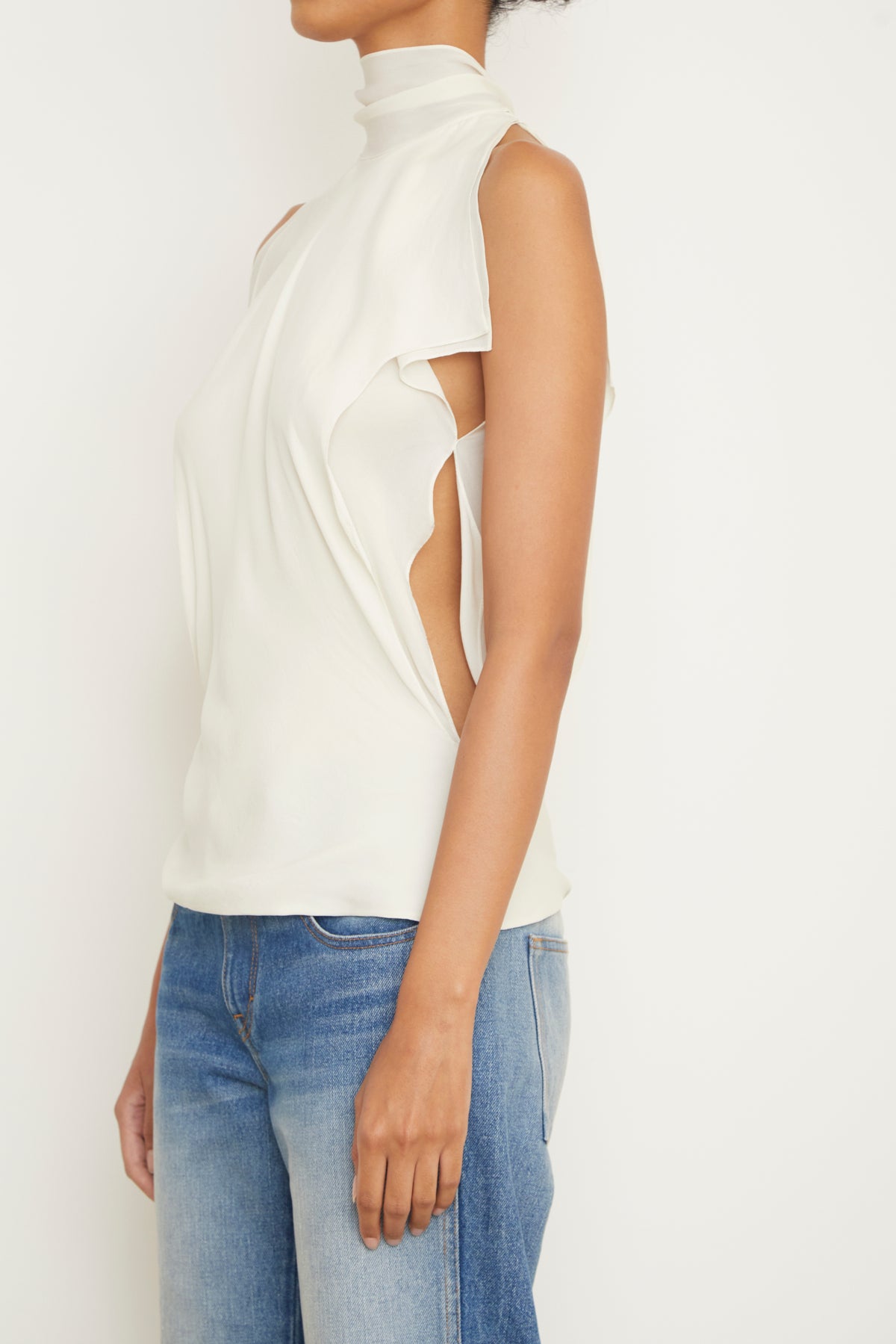 The Ilana Layered Sleeveless Top in Ivory