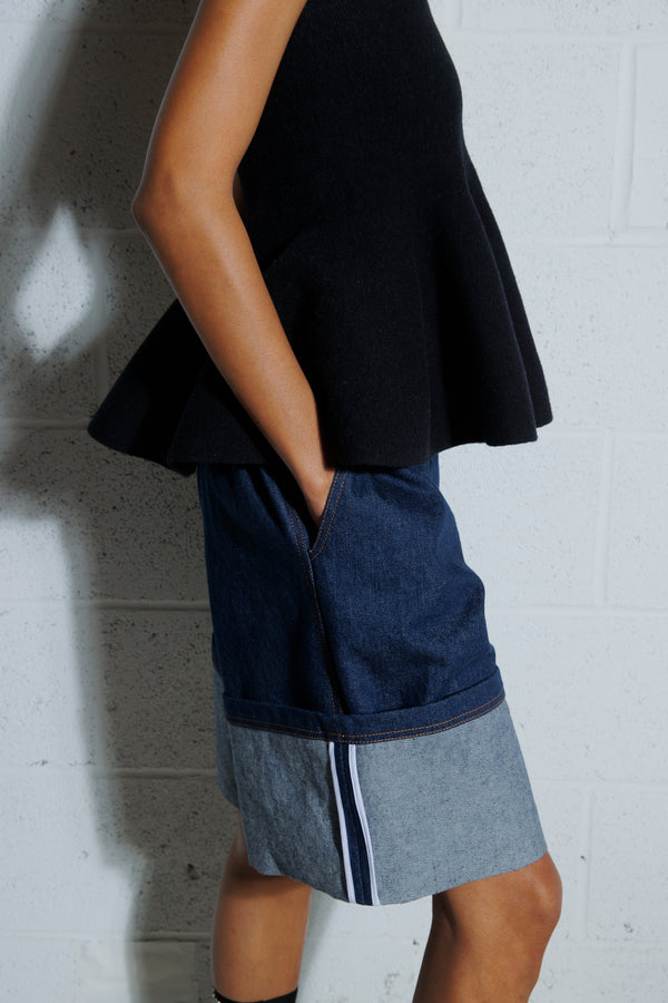 The Clover Short in Indigo
