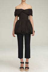 The Pippa Mini Dress With Bubble Skirt in Black