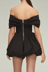 The Pippa Mini Dress With Bubble Skirt in Black
