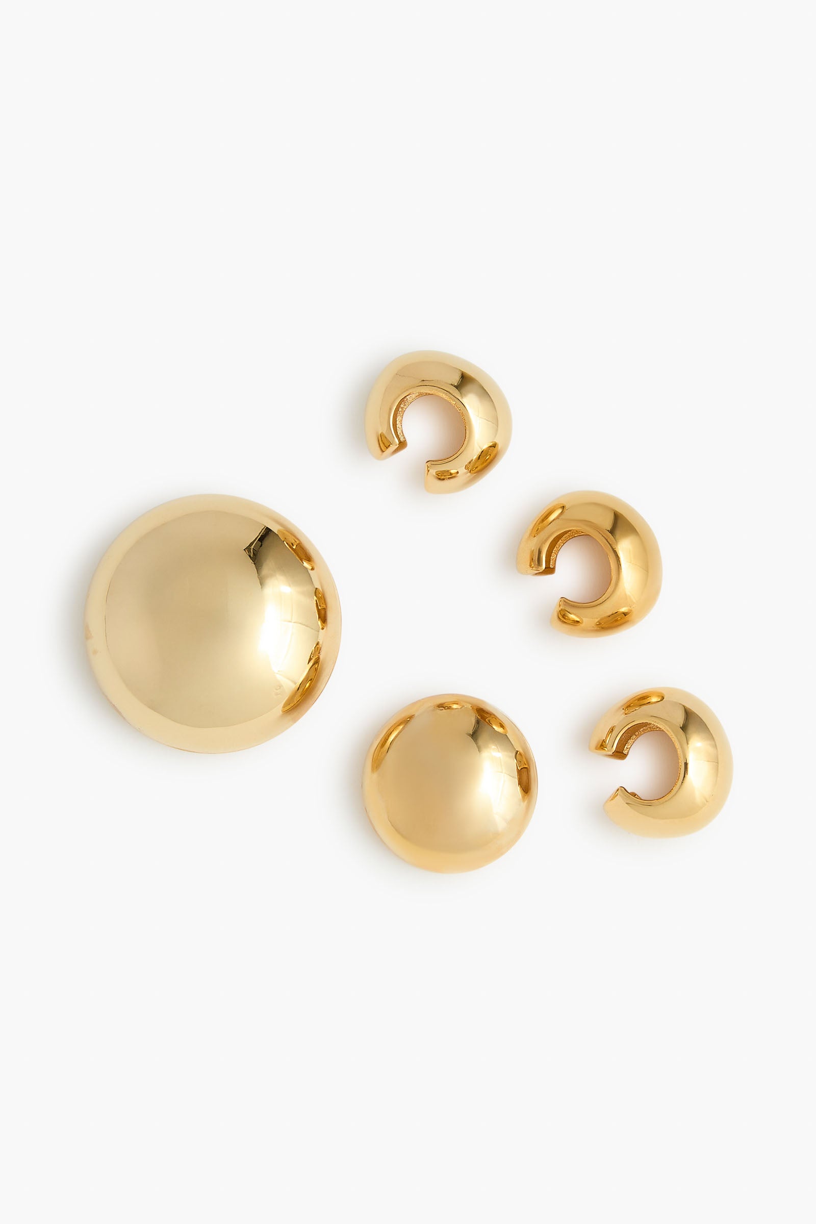 The Nova Dot Cluster Earring Set in Gold