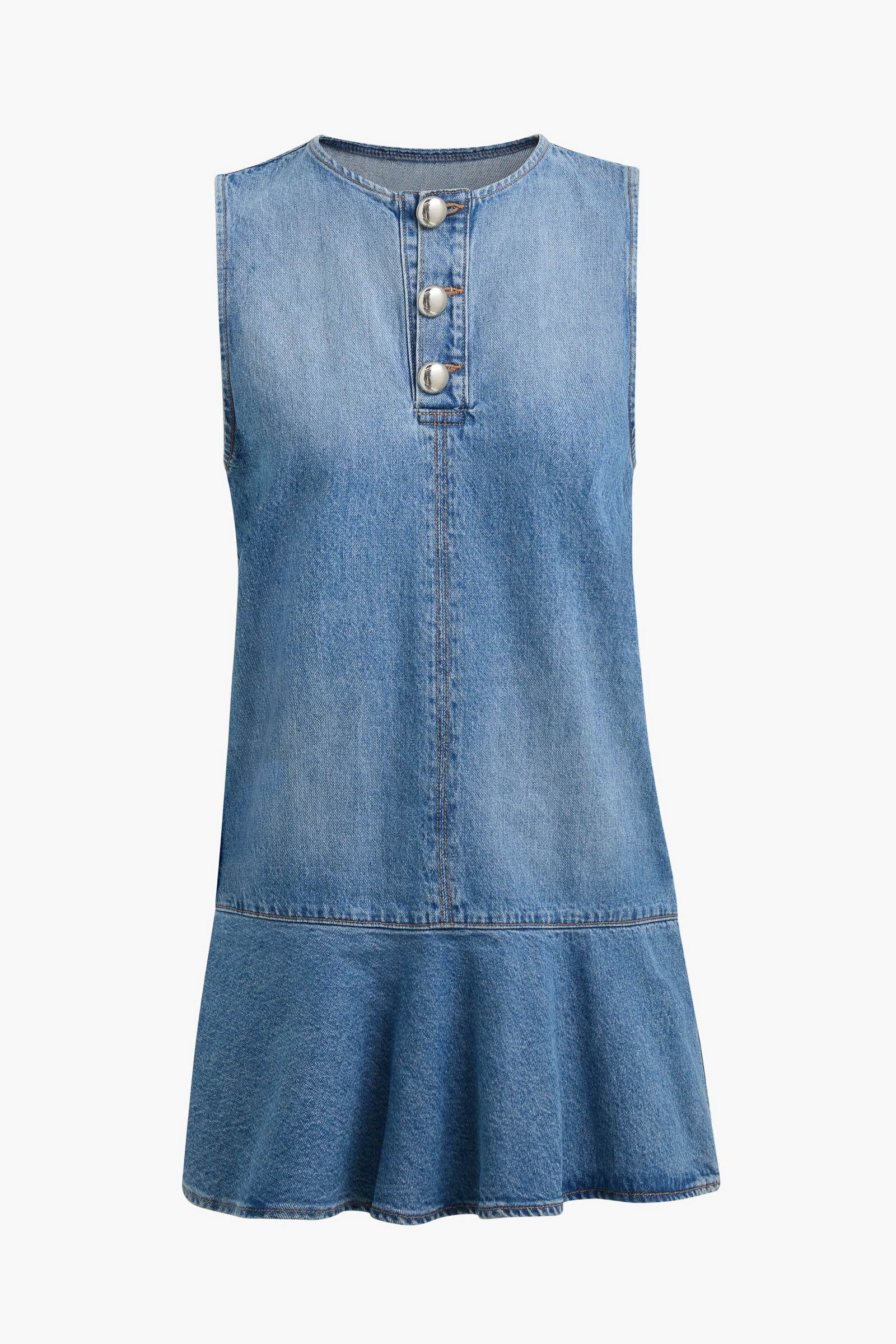 The Rosie Denim Mini Dress in Vintage Wash