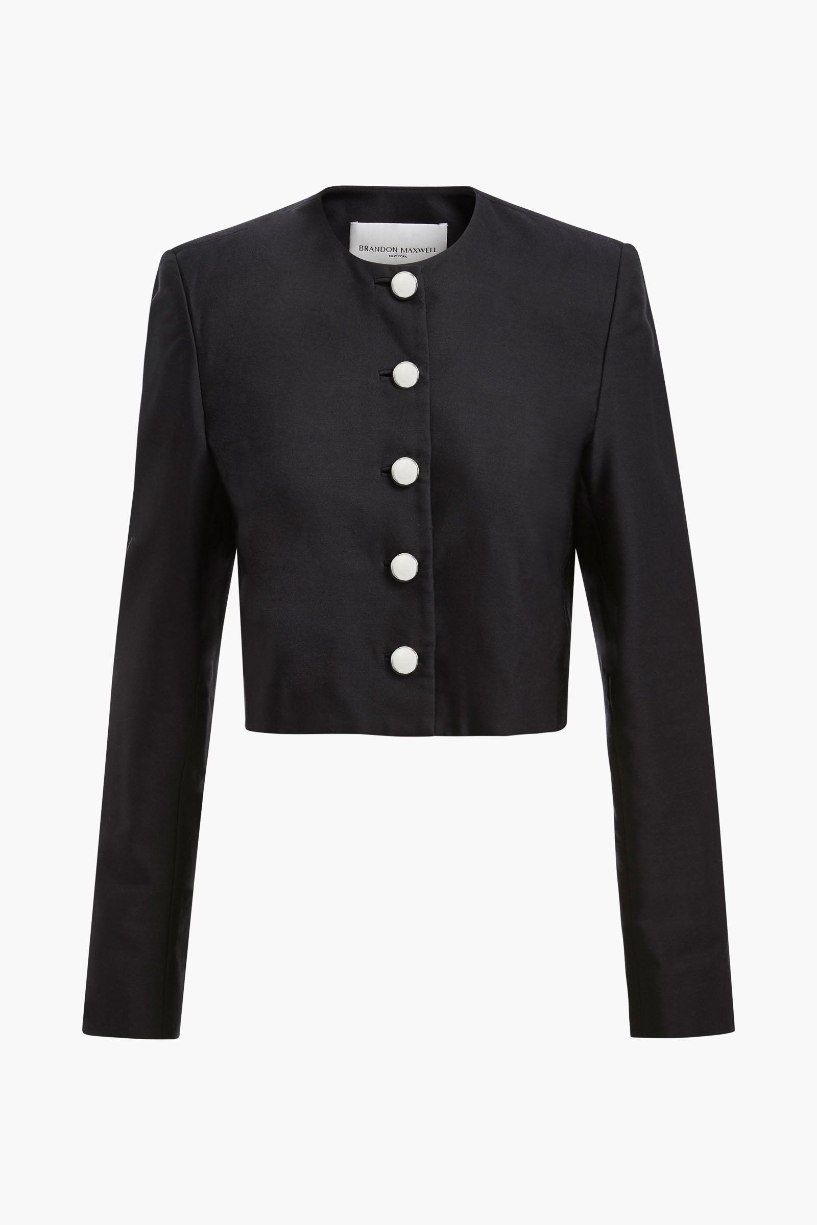 The Ryder Box Jacket in Black Silk Mikado