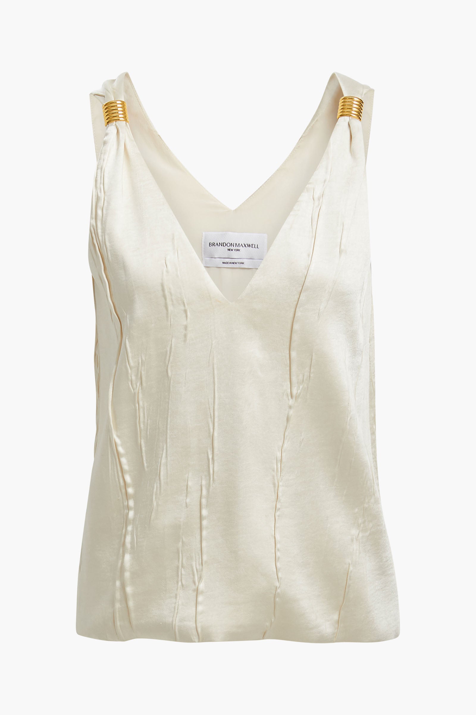 The Drew Deep V Tank in Ivory