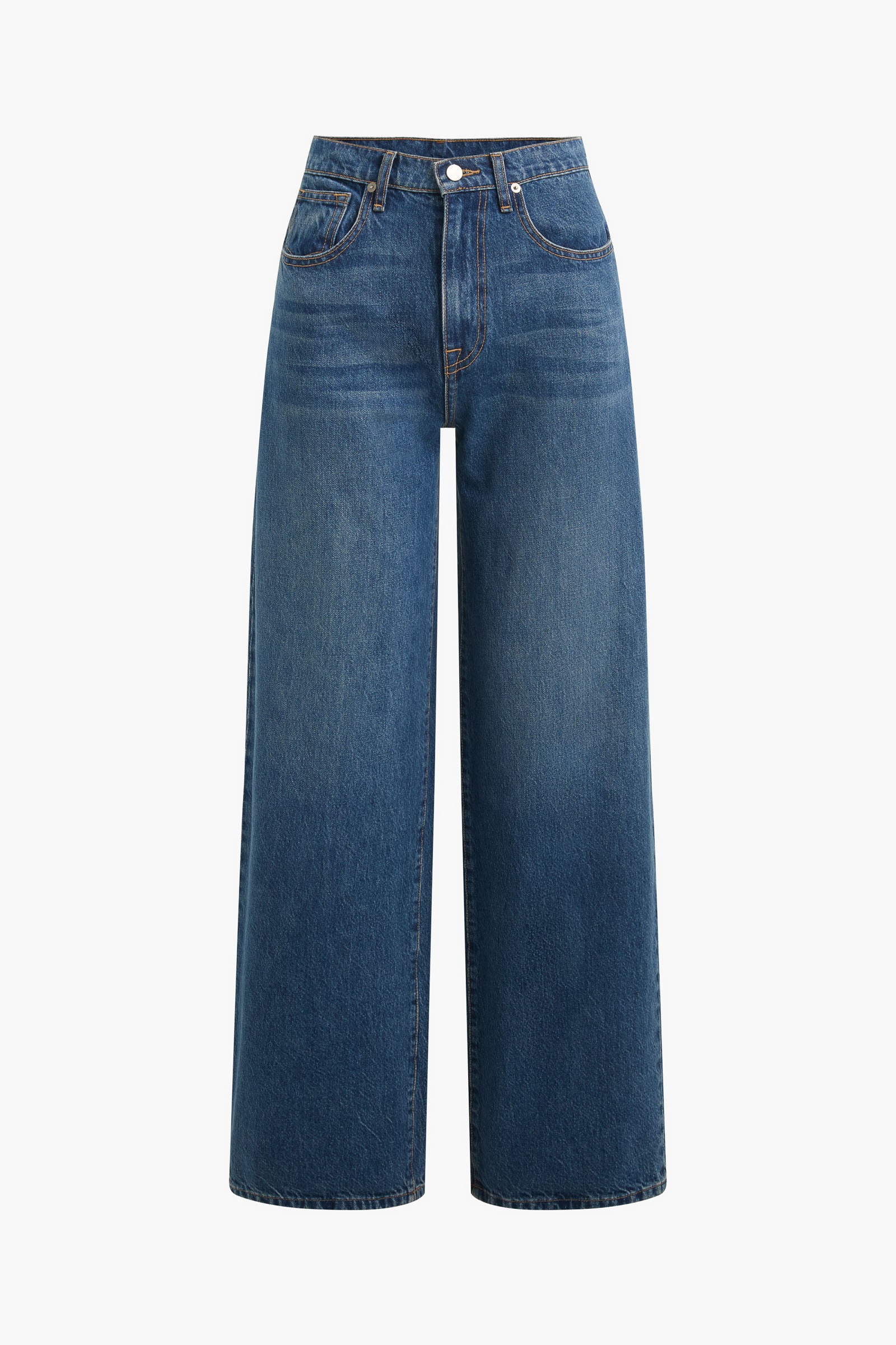 The Callan Wide Leg Jean in Vintage Blue
