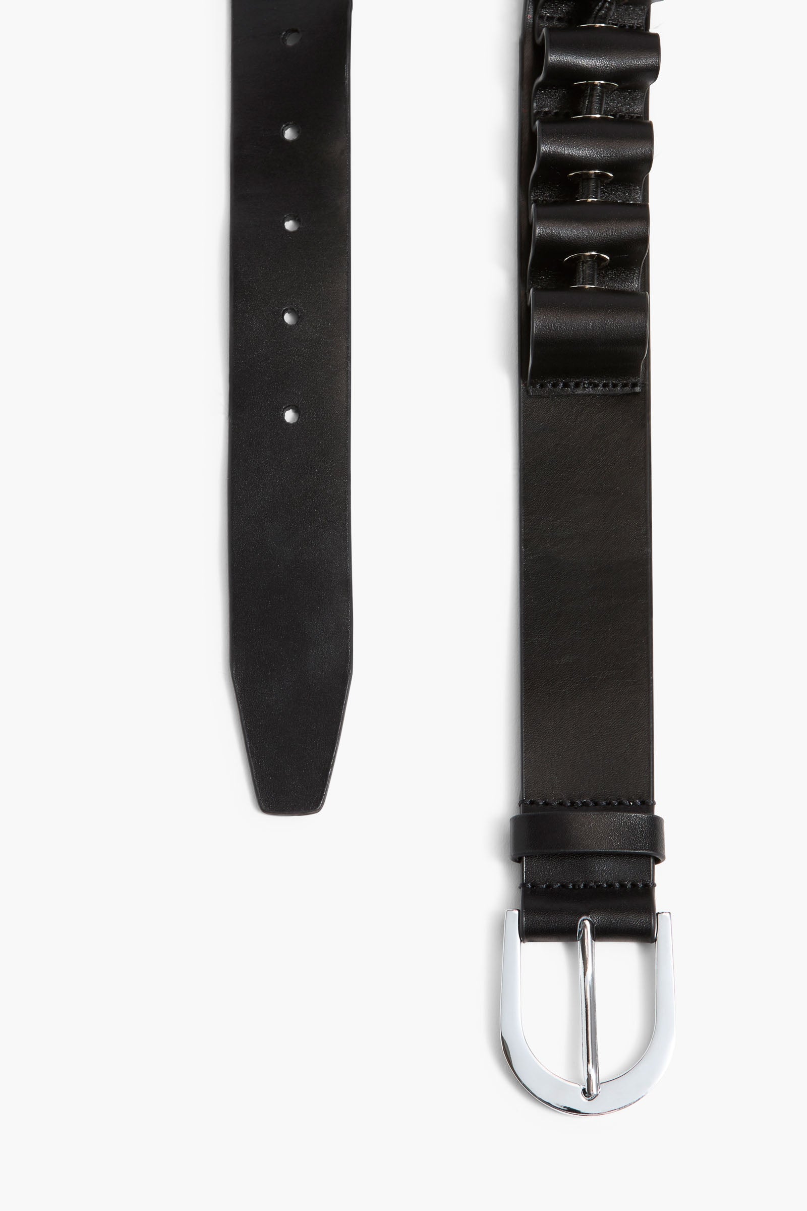 The Steele Eyelet Belt in Black Leather