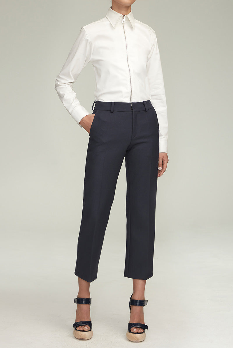 The Cropped Trouser in Navy