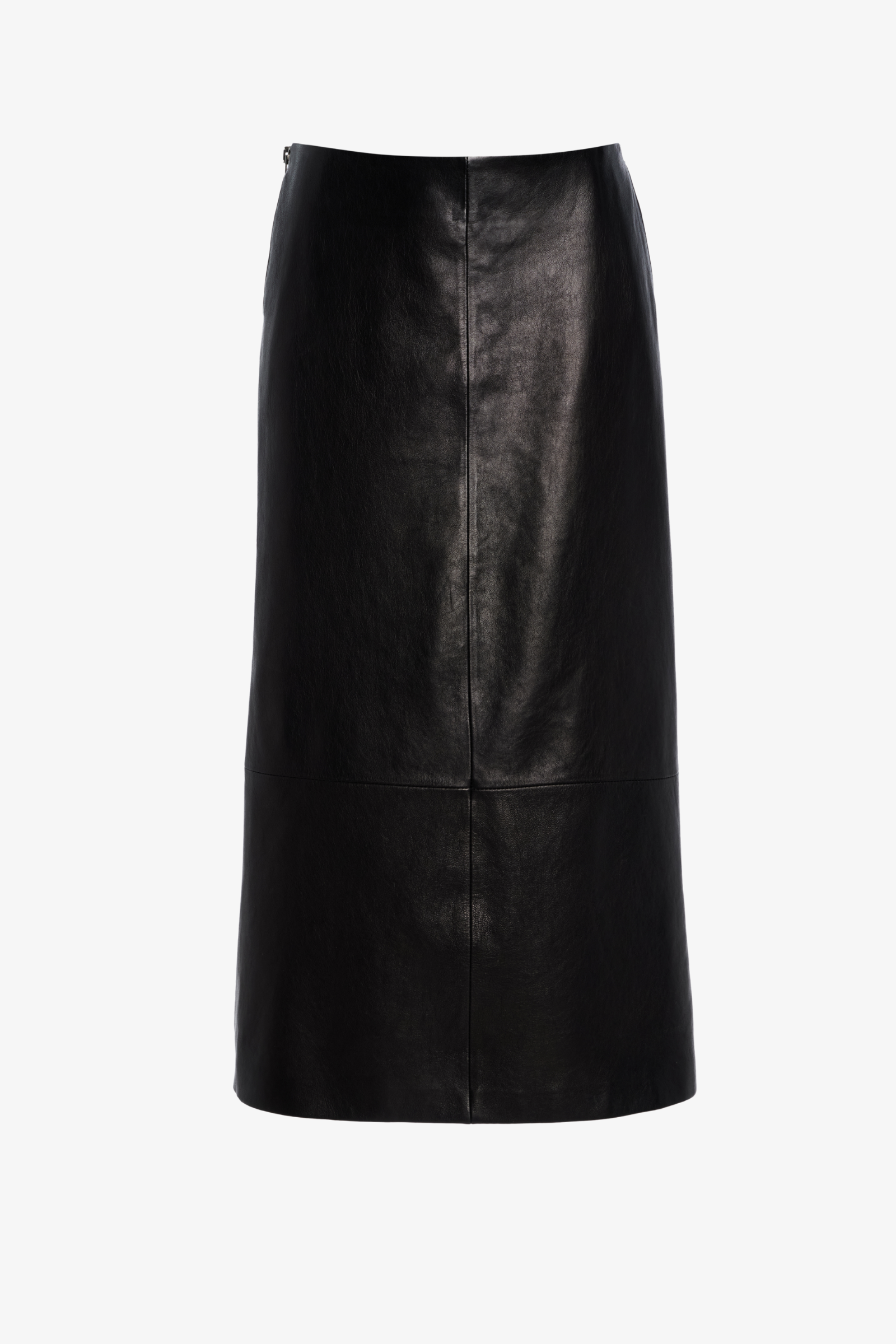 The Avery Skirt in Black Nappa Leather