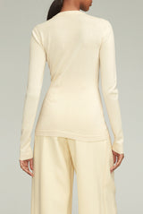 The Eleanor Crewneck in Buttercream
